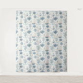 Küstenleben Ozeane Blau Wandteppich (Vorderseite)