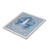 Küstenlebensserie Leuchtturm Blau D1208 Fliese (Seite)