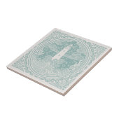 Küstenlebensserie Leuchtturm Teal D1208 Fliese (Seite)