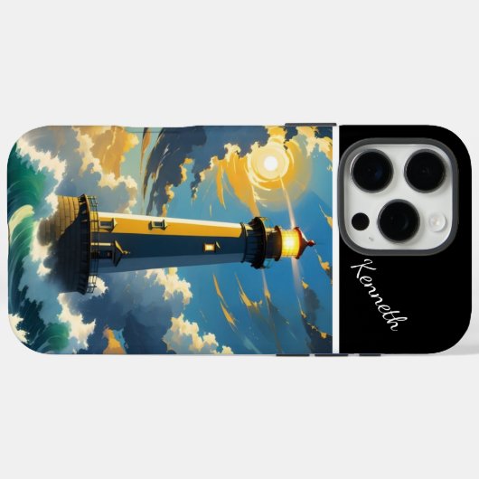 KüstenLeuchtturm bei Sonnenuntergang Case-Mate iPhone Hülle (Rückseite (Horizontal))