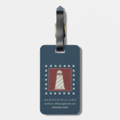 Küstenleuchtturm der kunst-| auf Rot Gepäckanhänger (Rückseite vertikal)