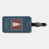 Küstenleuchtturm der kunst-| auf Rot Gepäckanhänger (Rückseite horizontal)