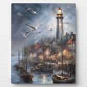KüstenLeuchtturm in Twilight Schöne Kunst Fotoplatte (Vorderseite)