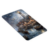 KüstenLeuchtturm in Twilight Schöne Kunst Magnet (Rechte Seite)