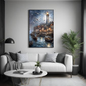 KüstenLeuchtturm in Twilight Schöne Kunst Poster