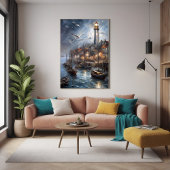 KüstenLeuchtturm in Twilight Schöne Kunst Poster