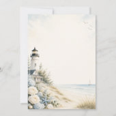 Küstenleuchtturm-Ruhestandsfeier Einladung (Rückseite)