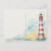 Küstenleuchtturm-Verse-Postkarte Postkarte (Rückseite)