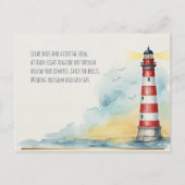 Küstenleuchtturm-Verse-Postkarte Postkarte (Vorderseite)