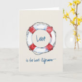 KüstenLiebe des zitat-| ist der beste Lebensretter Karte (Gelbe Blume)