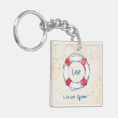 KüstenLiebe des zitat-| ist der beste Lebensretter Schlüsselanhänger (Vorderseite links)