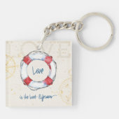 KüstenLiebe des zitat-| ist der beste Lebensretter Schlüsselanhänger (Rückseite)