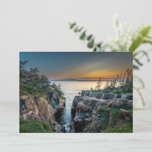 Küstenlinie | Acadia National Park, Maine Dankeskarte (Stehend Vorderseite)