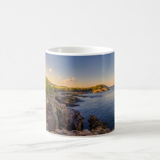 Küstenlinie | Acadia National Park, Schooner Head Kaffeetasse (Mittel)