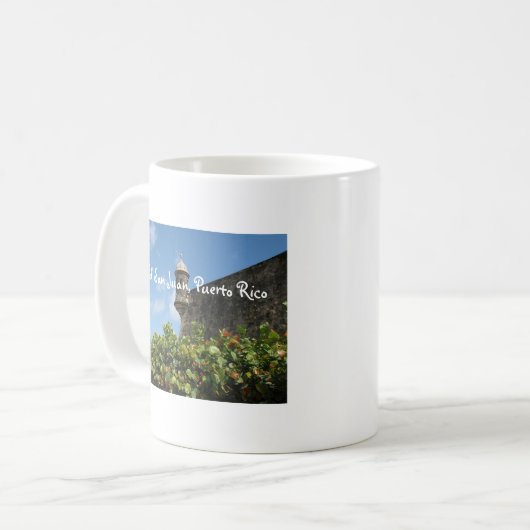 Küstenlinie alten San Juan, Puerto Rico Kaffeetasse (Vorderseite Links)