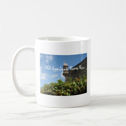 Küstenlinie alten San Juan, Puerto Rico Kaffeetasse (Links)