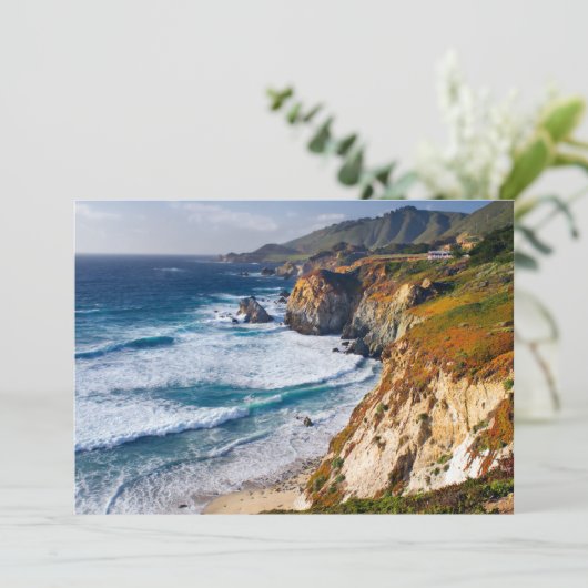 Küstenlinie | Big Sur, Kalifornien Dankeskarte (Stehend Vorderseite)