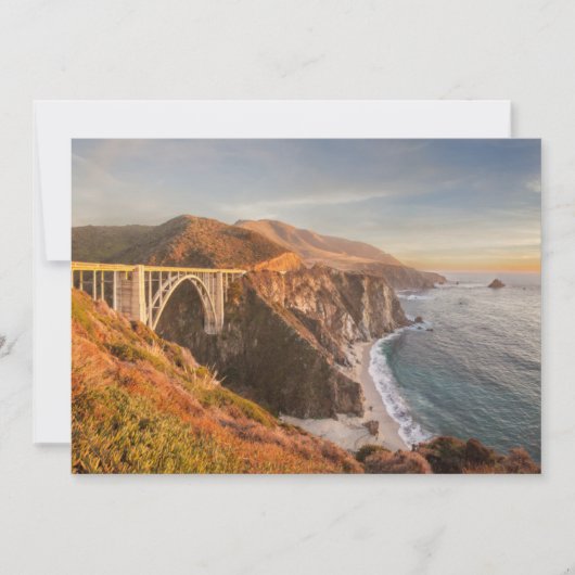 Küstenlinie | Bixby Bridge, Big Sur California Dankeskarte (Vorderseite)