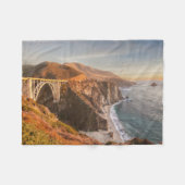 Küstenlinie | Bixby Bridge, Big Sur California Fleecedecke (Vorderseite (Horizontal))
