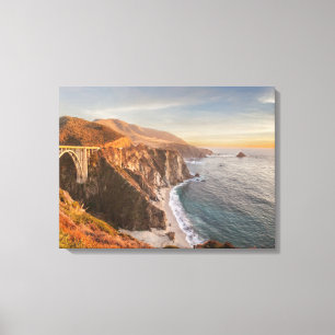 Küstenlinie Bixby Bridge, Big Sur California Leinwanddruck