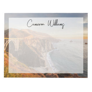 Küstenlinie Bixby Bridge, Big Sur California Notizblock