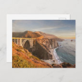 Küstenlinie | Bixby Bridge, Big Sur California Postkarte (Vorne/Hinten)
