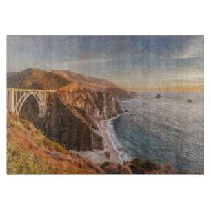 Küstenlinie   Bixby Bridge, Big Sur California Schneidebrett