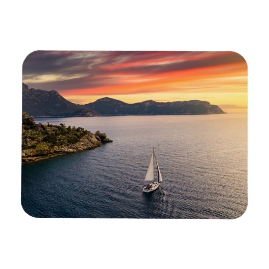 Küstenlinie | Bodrum, Türkei Magnet (Horizontal)