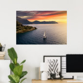 Küstenlinie | Bodrum, Türkei Poster (Heimbüro)