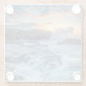 Küstenlinie | Carmel California Glasuntersetzer (Rückseite)