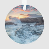 Küstenlinie | Carmel California Ornament (Rückseite)