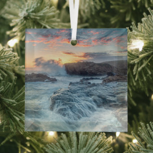 Küstenlinie   Carmel California Ornament Aus Glas