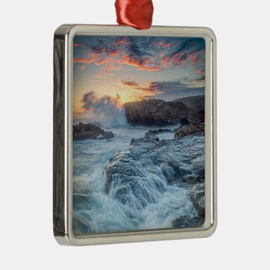 Küstenlinie | Carmel California Ornament Aus Metall (Rechts)