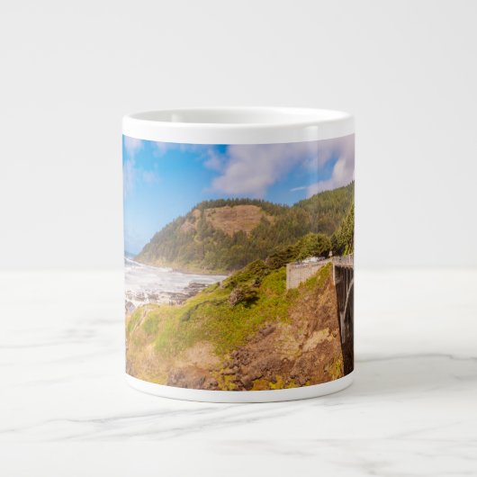 Küstenlinie | Cook's Chasm, Yachats, Oregon Jumbo-Tasse (Vorderseite)