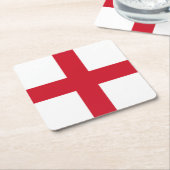 Küstenlinie der englischen Flagge Rechteckiger Pappuntersetzer (angewinkelt)