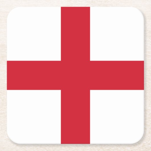 Küstenlinie der englischen Flagge Rechteckiger Pappuntersetzer (Vorderseite)
