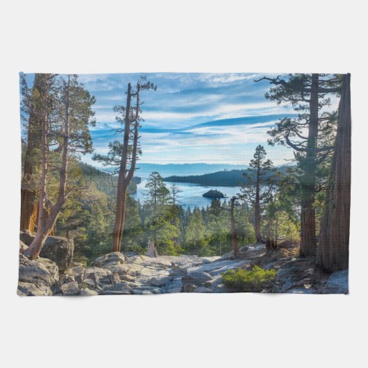 Küstenlinie | Emerald Bay, Lake Tahoe, Kalifornien Geschirrtuch (Horizontal)