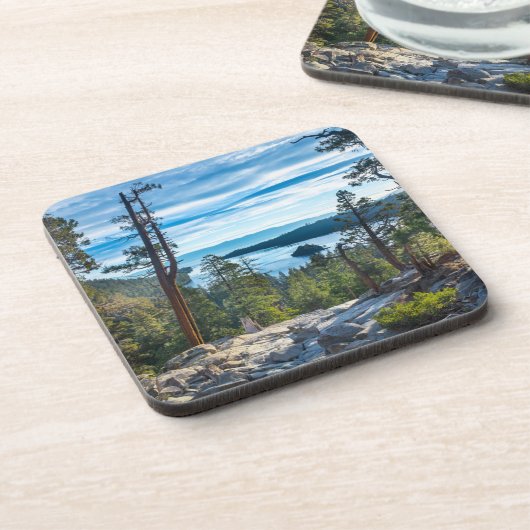 Küstenlinie | Emerald Bay, Lake Tahoe, Kalifornien Getränkeuntersetzer (Linke Seite)