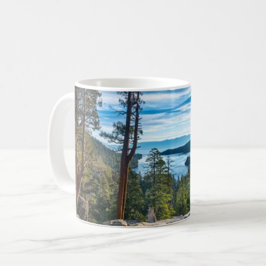 Küstenlinie | Emerald Bay, Lake Tahoe, Kalifornien Kaffeetasse (Vorderseite Links)