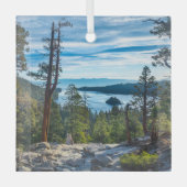 Küstenlinie | Emerald Bay, Lake Tahoe, Kalifornien Ornament Aus Glas (Vorderseite)