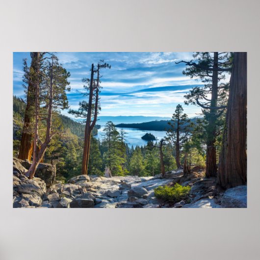 Küstenlinie | Emerald Bay, Lake Tahoe, Kalifornien Poster (Vorne)