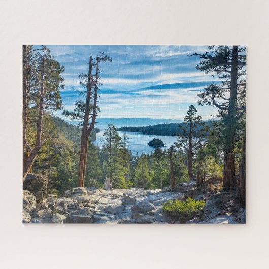 Küstenlinie | Emerald Bay, Lake Tahoe, Kalifornien Puzzle (Horizontal)