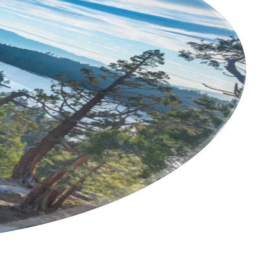 Küstenlinie | Emerald Bay, Lake Tahoe, Kalifornien Schneidebrett (Ecke)