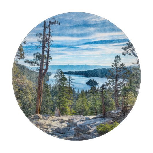 Küstenlinie | Emerald Bay, Lake Tahoe, Kalifornien Schneidebrett (Vorderseite)