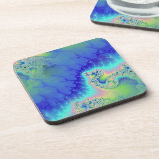 Küstenlinie Fraktal Gradient Getränkeuntersetzer (Linke Seite)