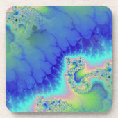 Küstenlinie Fraktal Gradient Getränkeuntersetzer (Vorderseite)