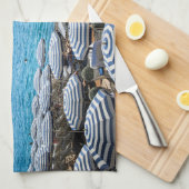 Küstenlinie | Französische Riviera, Nizza, Frankre Geschirrtuch (Viertel Falte)