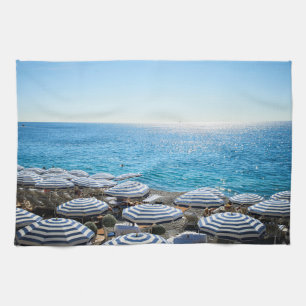 Küstenlinie   Französische Riviera, Nizza, Frankre Geschirrtuch