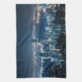Küstenlinie | Hong Kong Island, Asien Geschirrtuch (Vertikal)