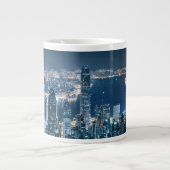 Küstenlinie | Hong Kong Island, Asien Jumbo-Tasse (Vorderseite)